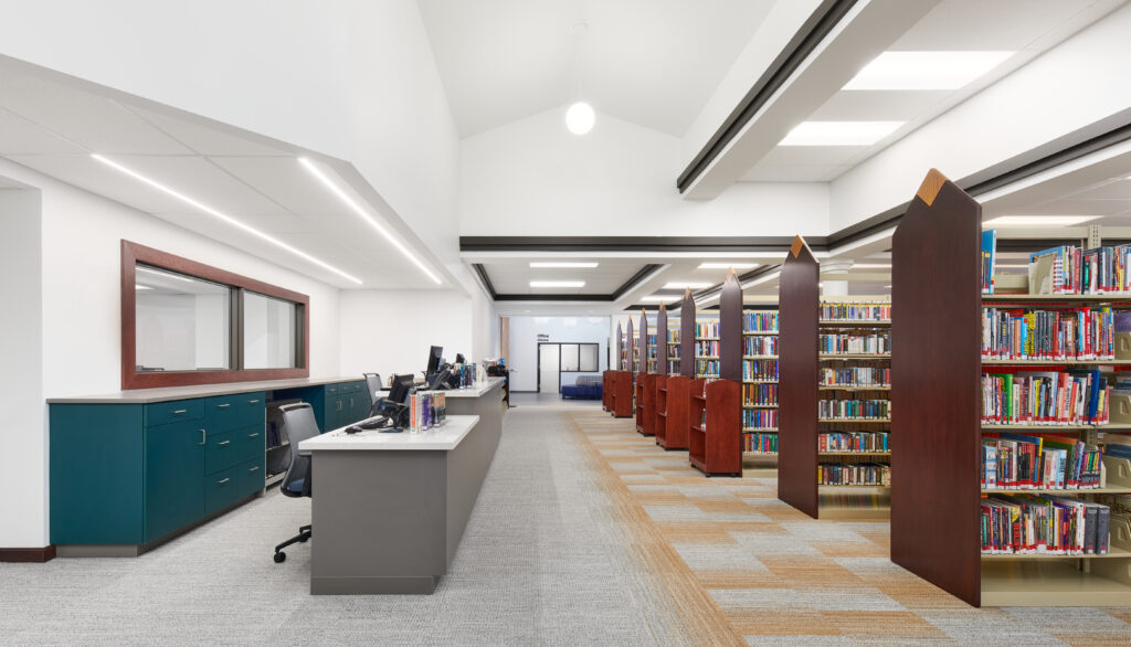 Circulation desk area