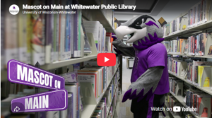 Willie the Warhawk in the library stacks